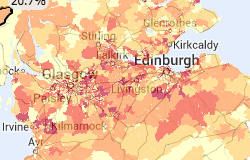 Screenshot of Scotland Census map